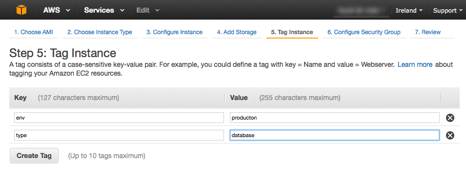 Adding tags on instance launch