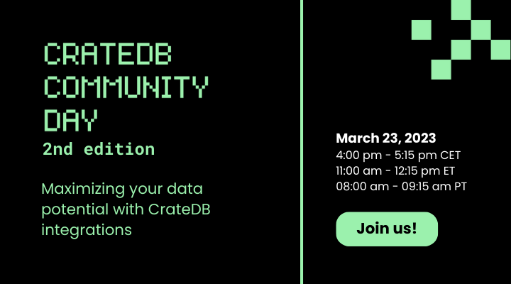 CrateDB Community Day 2nd edition