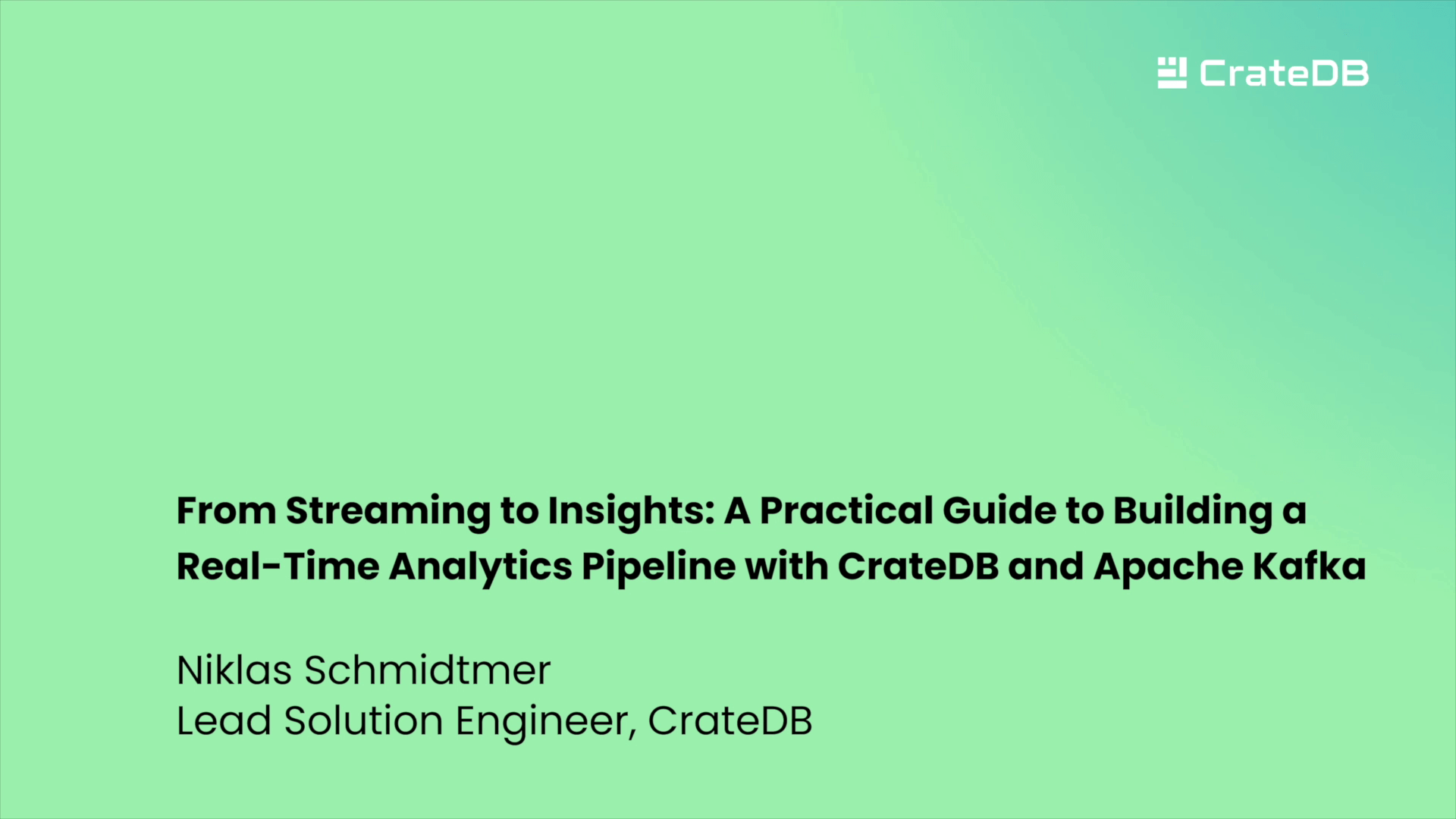 From streaming to insights 
