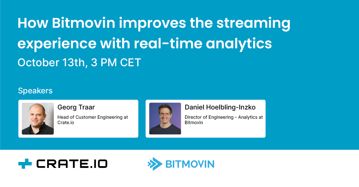 Live Webinar: How Bitmovin improves the streaming experience with real-time analytics