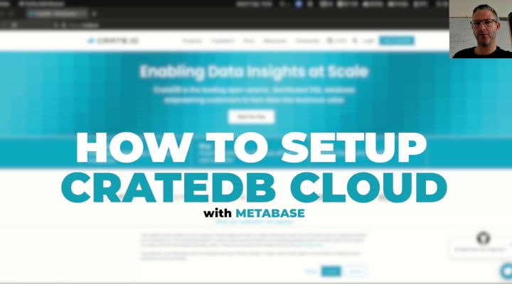 CrateDB Cloud and Metabase for visualization