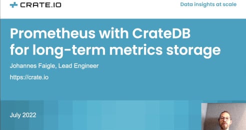 Prometheus with CrateDB for long-term metrics storage